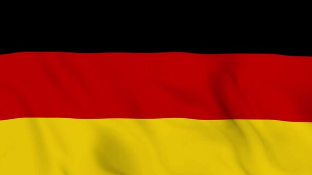 realistic Federal Republic of Germany waving flag. smooth 4k video seemless loop