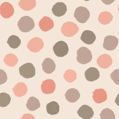 Seamless pattern with polka dots abstract simple kids texture