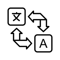 translate icon. translation sign. vector illustration