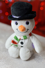 Snowman soft toy. New Year
