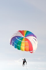 parachute in the sky