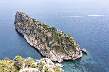 Scenic aerial view of  boats 