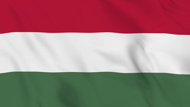 realistic Hungary national waving flag. smooth 4k video seemless loop