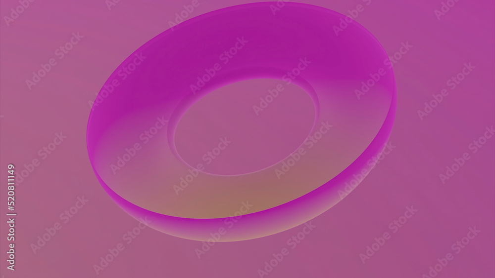 Poster visual illusion with circle. design. looped animation of spinning 3d ring. stylish background with g