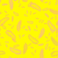 seamless pattern with yellow feathers 
