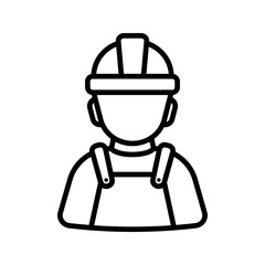 Construction worker icon. vector illustration