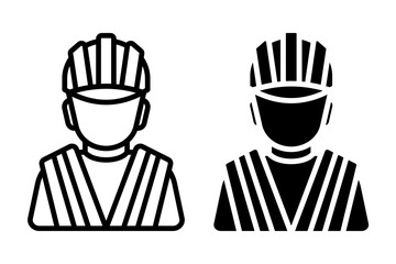 Construction worker icon. vector illustration