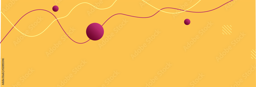 Poster abstract memphis in trendy minimalist design. panoramic geometric background illustration. modern an