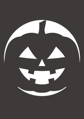 ハロウィーン, 不気味なかぼちゃランタン, 加工用、円は月