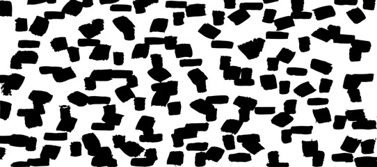 Rough, irregular texture composed of monochrome geometric elements. Overlay distressed grunge background. Abstract vector illustration. Isolated on white background. EPS10