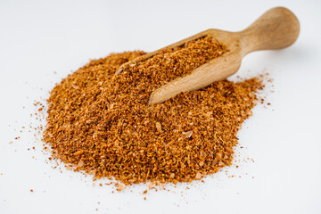 svanetian salt on a white acrylic background