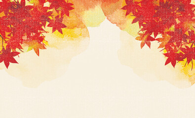 秋の紅葉　背景イラスト - obrazy, fototapety, plakaty