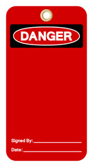 Blank Of Danger Red Tag Symbol Sign,Vector Illustration, Isolate On White Background Label. EPS10