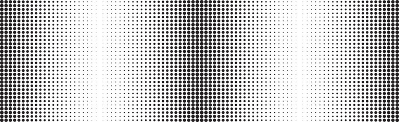 Dotted gradient background. Halftone black dot design. Light effect. Vector isolated object for website, card, poster