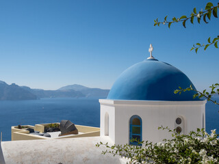 Fototapeta na wymiar Panoramic views of the Greek islands. Vacation. Mediterranean. Cruise ship. Windmills. Nature