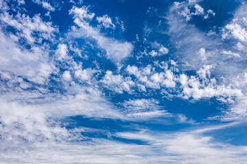 Naklejka na ściany i meble dramatic and beautiful clouds on sky