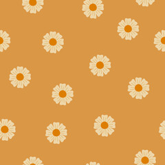 Fototapeta premium seamless pattern with cartoon flowers. colorful vector, hand drawing. design for fabric, print, textile, wrapper