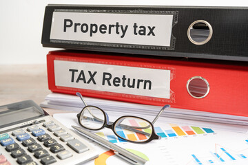 Fototapeta premium Salary overtime. Binder data finance report business with graph analysis in office.