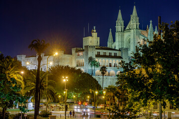Fototapeta na wymiar Monumento a Ramon Llull, paseo Sagrera, Palma, Mallorca, balearic islands, Spain