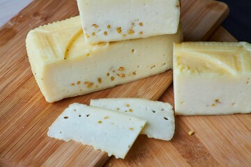 Hard French cheese made from ecological products. Cheese-making technologies