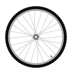 Fototapeta na wymiar Bicycle wheel isolated. vector illustration