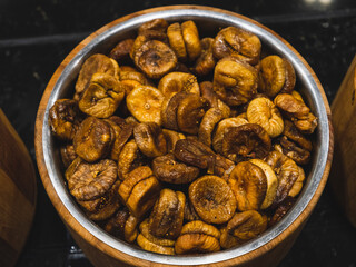 delicious dried figs on plate
