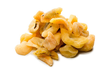 Dried passion fruit isolated on a white background.