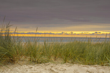 Fototapeta na wymiar Beautiful sunset in the dunes