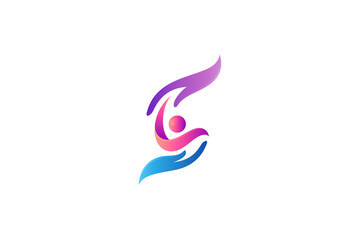 Obraz premium letter S hand care logo template