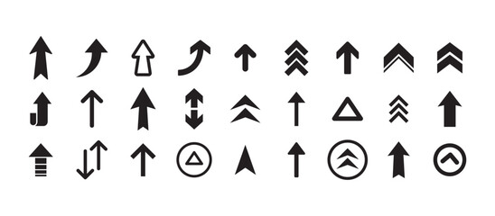 Arrow vector icons. Vector arrows.