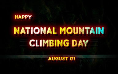 Happy National Mountain Climbing Day, holidays month of august , Empty space for text, vector design