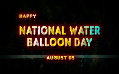 Happy National Water Balloon Day, holidays month of august , Empty space for text, vector design