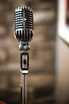Old Microphone on stand