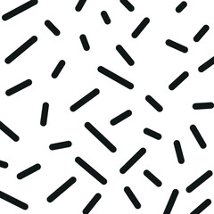 Black confetti for wrapping paper and holiday backgrounds on white