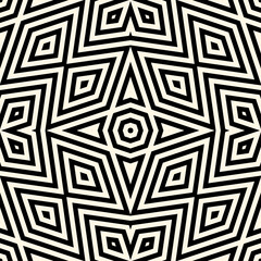 Seamless pattern. Rhombuses, triangles ornament. Geometrical backdrop. Abstract background. Ethnic motif. Geometric figures wallpaper. Digital paper. Ethnical textile print. Web design. Vector art.