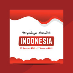 Indonesia Independence Day Background Social Media Template