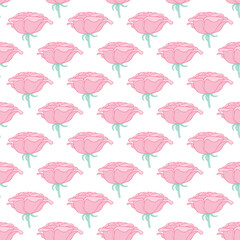 Seamless floral pattern with roses illustration.