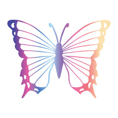 Abstract multicolored butterflies with splashes of paint. Vector illustration