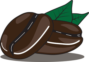coffee bean vector illustration for coffee shops and coffee lovers