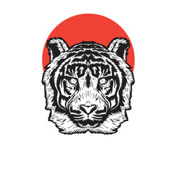 tiger head vector, tiger icon