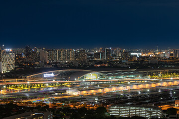 Fototapeta na wymiar Bang Sue Central Station Bangkok's travel hub of Thailand view of Bangkok