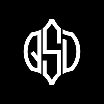 QSD letter logo. QSD best black background vector image. QSD Monogram logo design for entrepreneur and business.
