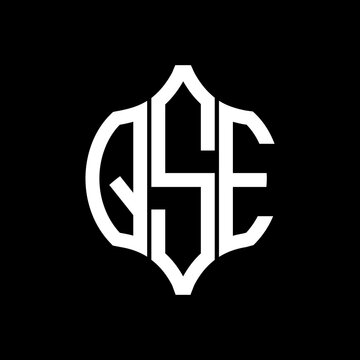 QSE letter logo. QSE best black background vector image. QSE Monogram logo design for entrepreneur and business.

