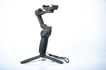 Gray gimball on white background taken in photo studio.