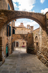 Fototapeta premium The historic center of Campiglia Marittima Tuscany Italy