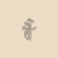 Sketch of riel sign.
riel currency symbol drawn isolated.
Hand drawn riel symbol sketch.
sketch outline of money of Cambodian.
chalk Scribble old vintage design.
Vector illustration.