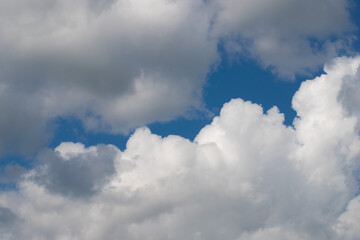 blue sky with white clouds on a Sunny summer day