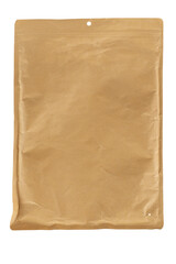 brown kraft paper bag isolated on a white background