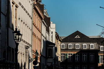 old european street in the town