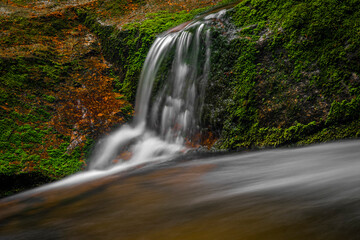 Jedlova creek in Jizerske mountains in spring morning